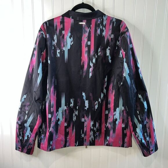 Boohoo Man Slim Fit Harrington Jacket Mens Size Large Multicolored Full Zip - Picture 8 of 9